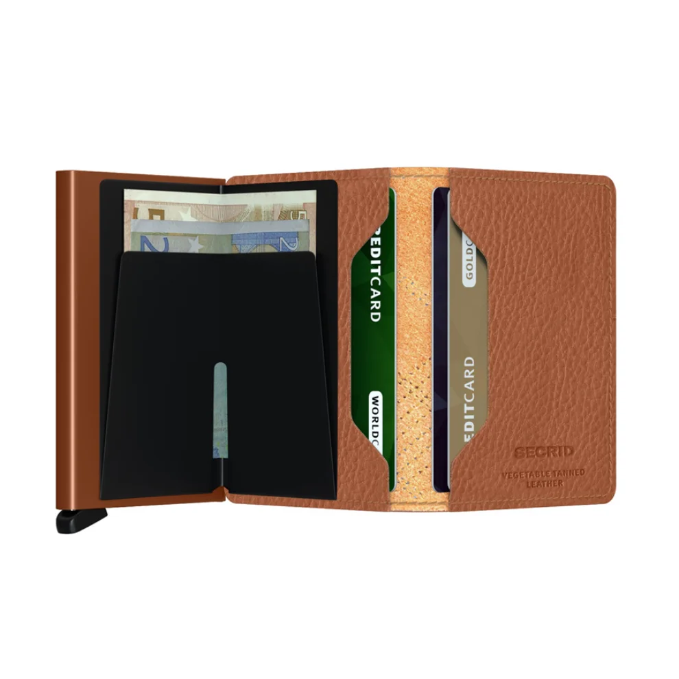 Secrid - Slimwallet Stitch Linea Caramello Wallet