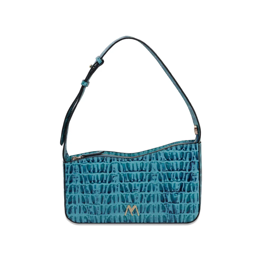 Mev's Atelier	 - Ephron Genuine Leather Baguette Bag Croco Print