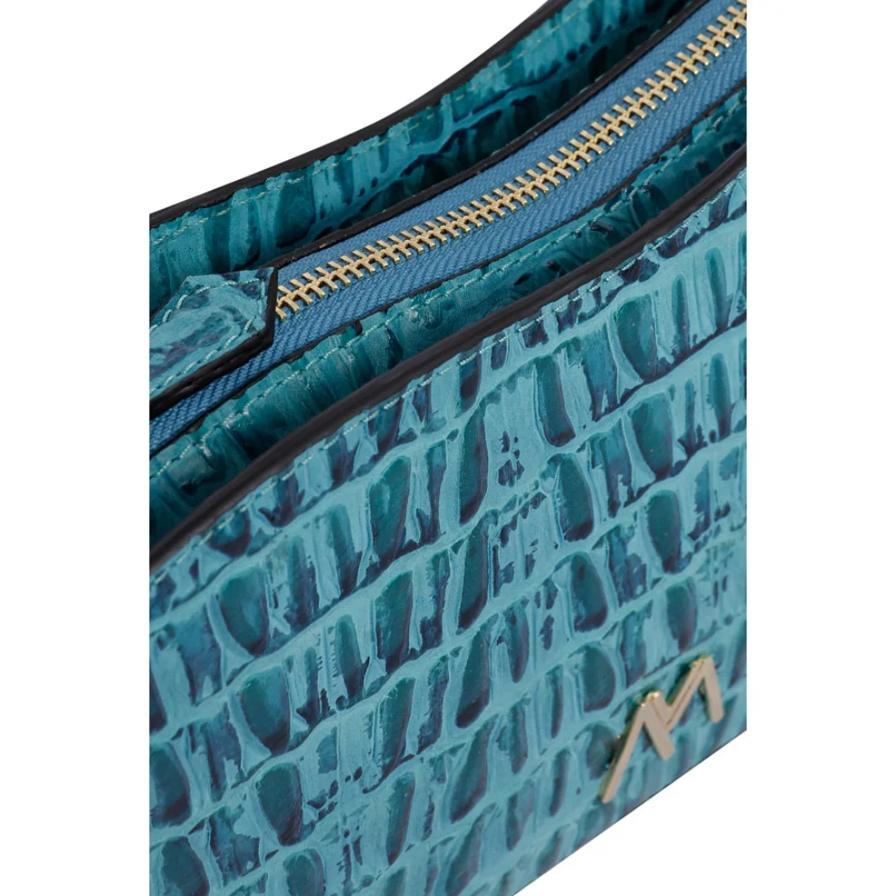 Mev's Atelier	 - Ephron Genuine Leather Baguette Bag Croco Print