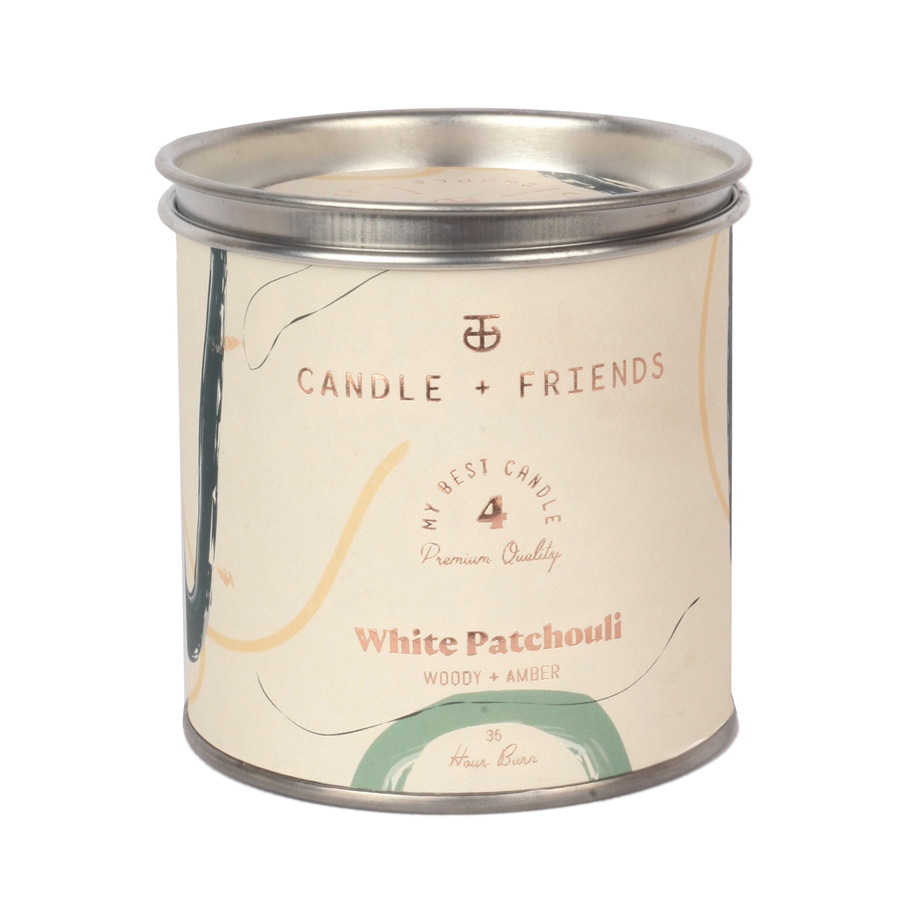 No.4 White Patchouli Tin Candle