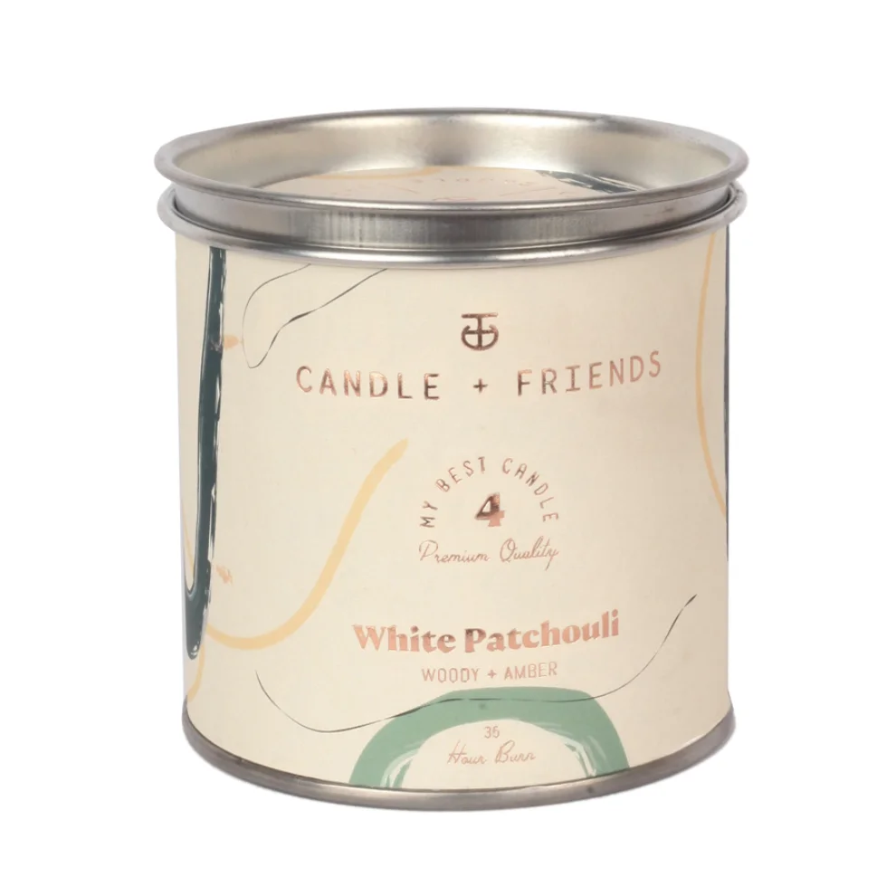 Candle and Friends - No.4 White Patchouli Tin Candle