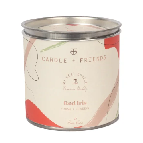 Candle and Friends - Red Iris Tin Candle