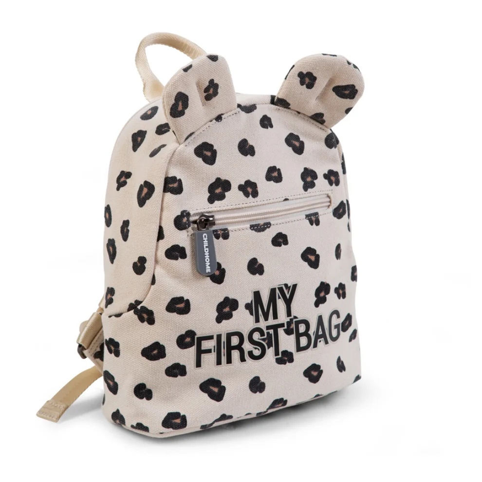 Childhome - My First Bag Canvas Leopar Çanta