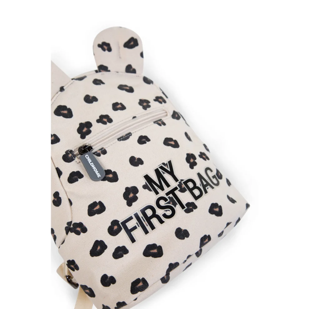 Childhome - My First Bag Canvas Leopar Çanta