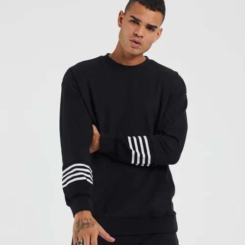 Tbasic - Şeritli Oversize Sweatshirt