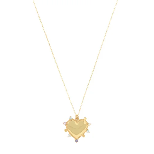 Felizist - Pippa Thin Pearl Heart Necklace