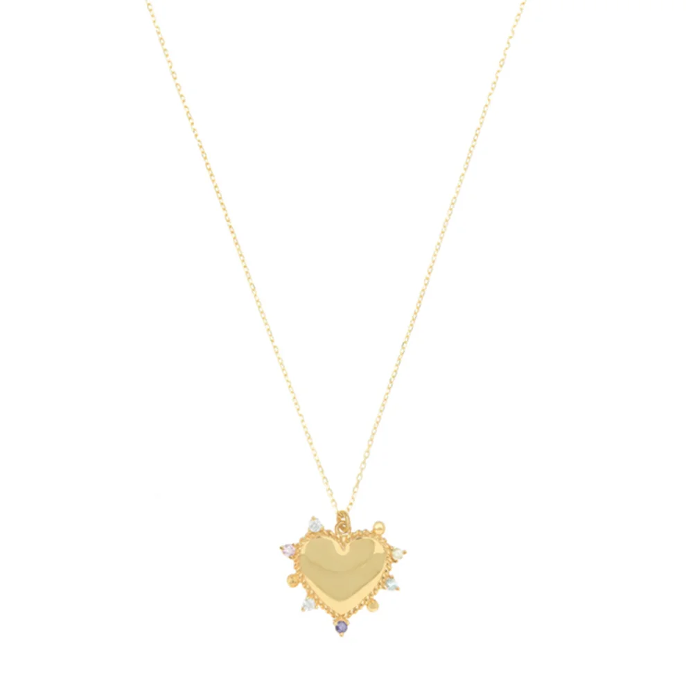 Felizist - Pippa Thin Pearl Heart Necklace