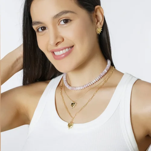 Felizist - Pippa Thin Pearl Heart Necklace