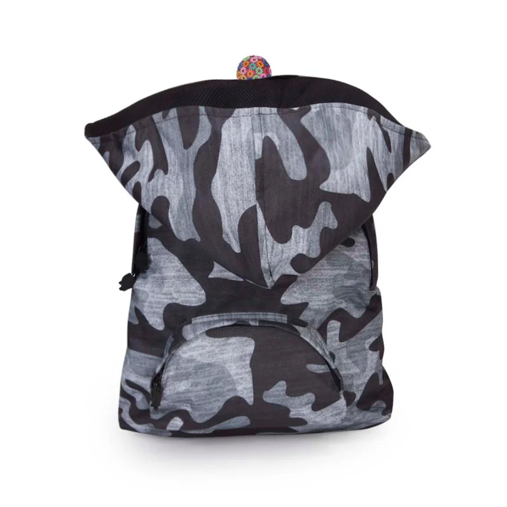 Morikukko - Grey Camouflage Backpack