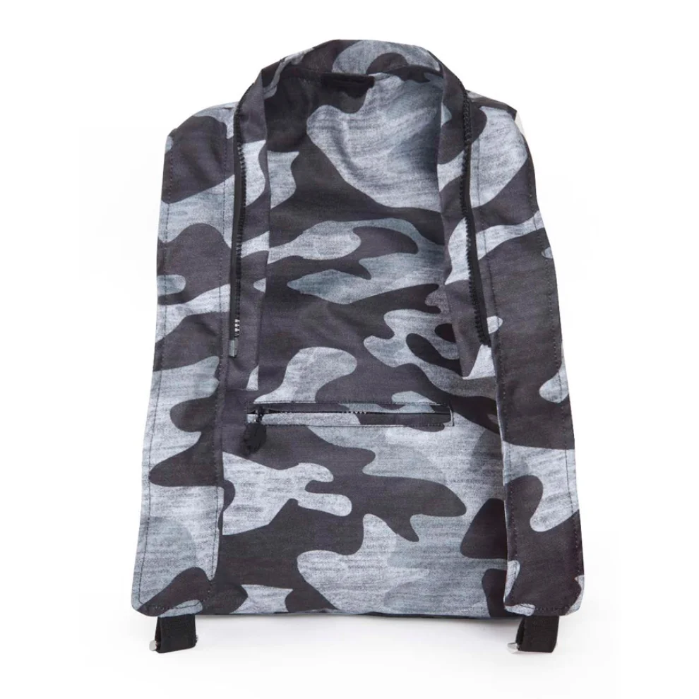 Morikukko - Grey Camouflage Backpack