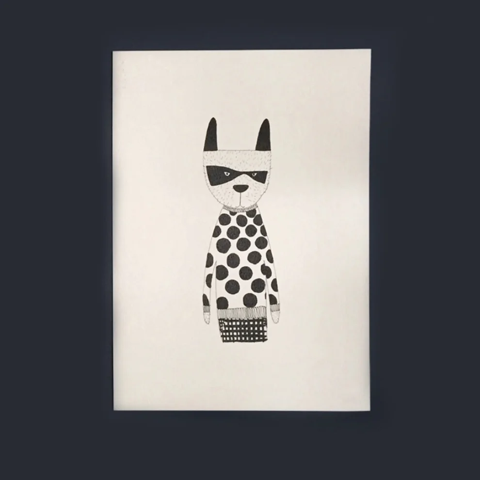 paperwork.istanbul	 - Masked Wolf Art Print