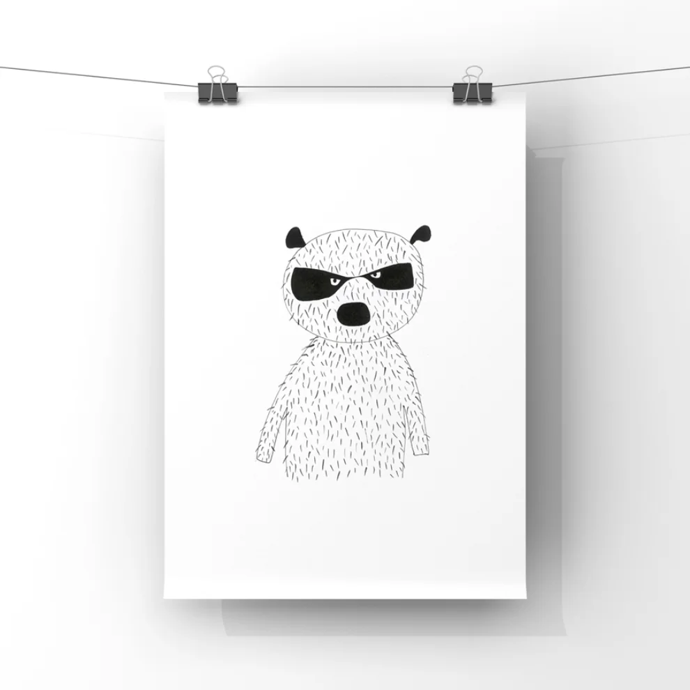 paperwork.istanbul	 - Masked Bear Art Print