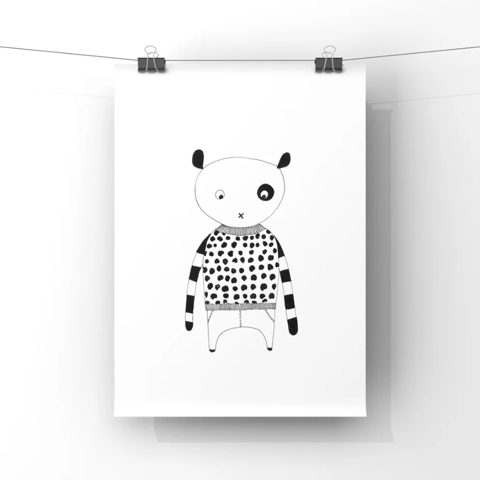 paperwork.istanbul	 - Polka Dotted Sweater Art Print