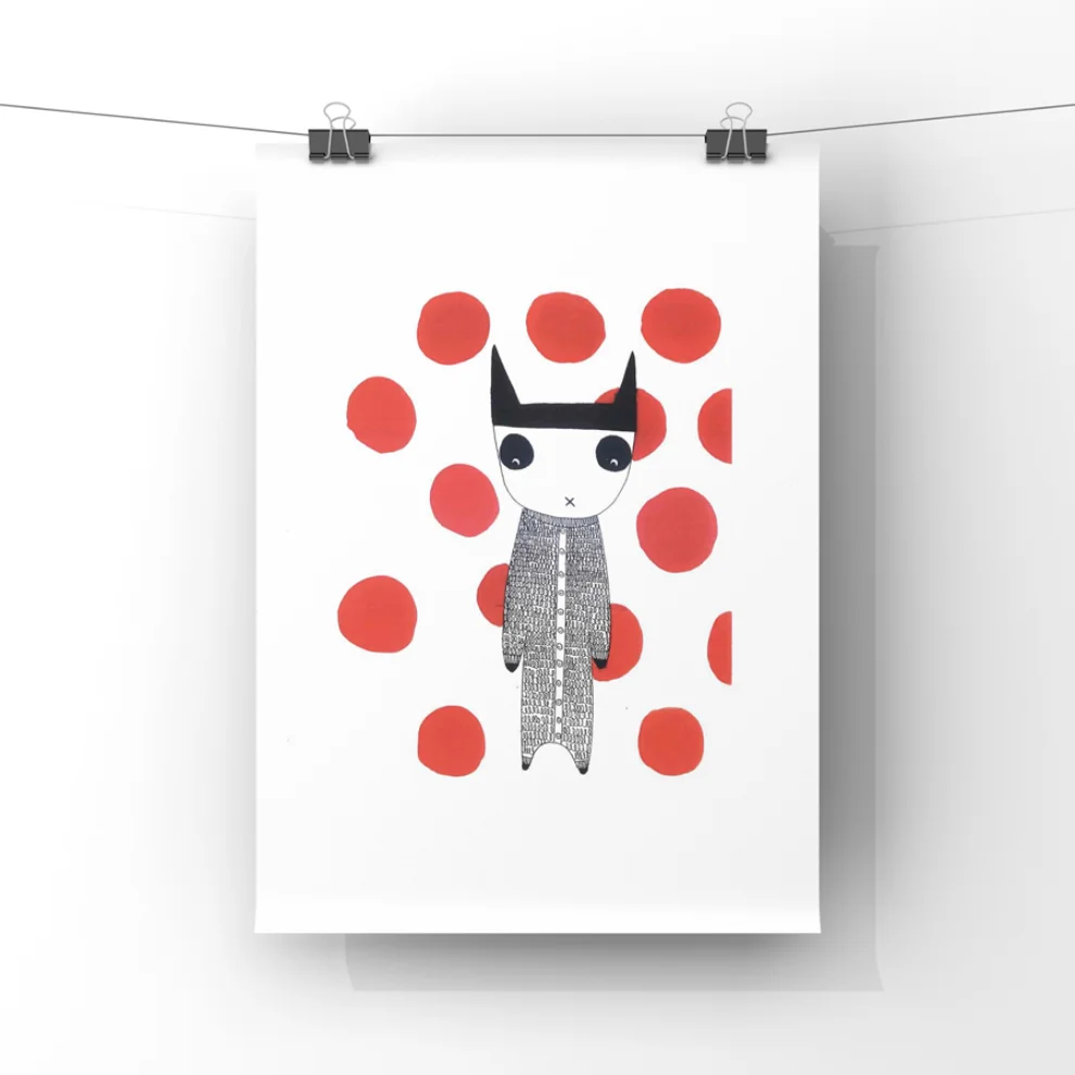 paperwork.istanbul	 - Red Dots Art Print