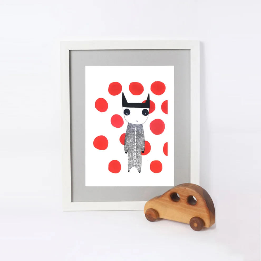 paperwork.istanbul	 - Red Dots Art Print