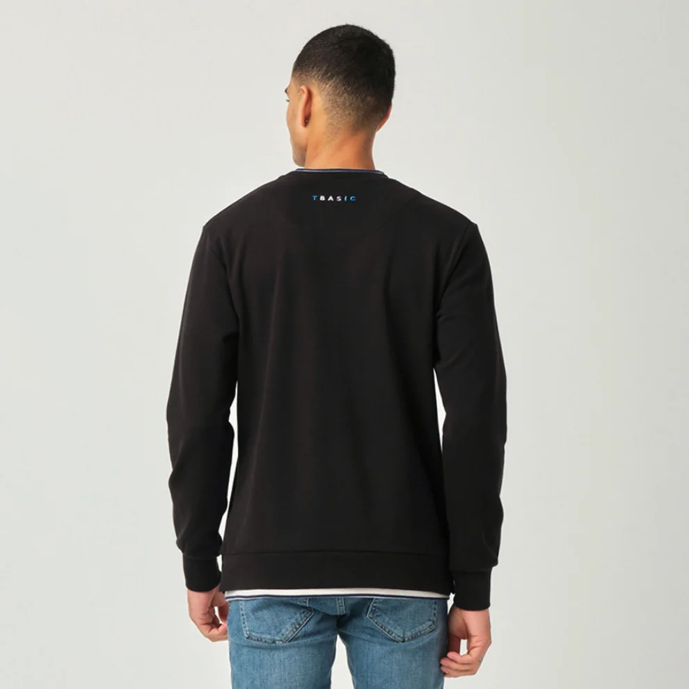 Tbasic - Renkli Nakış Sweatshirt