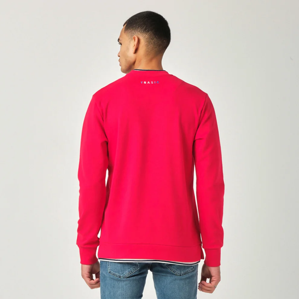 Tbasic - Renkli Nakış Sweatshirt