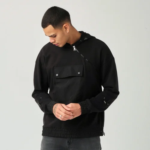 Tbasic - Cross Zipper Sweatshirt 