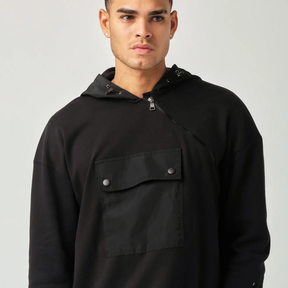 Tbasic - Cross Zipper Sweatshirt 