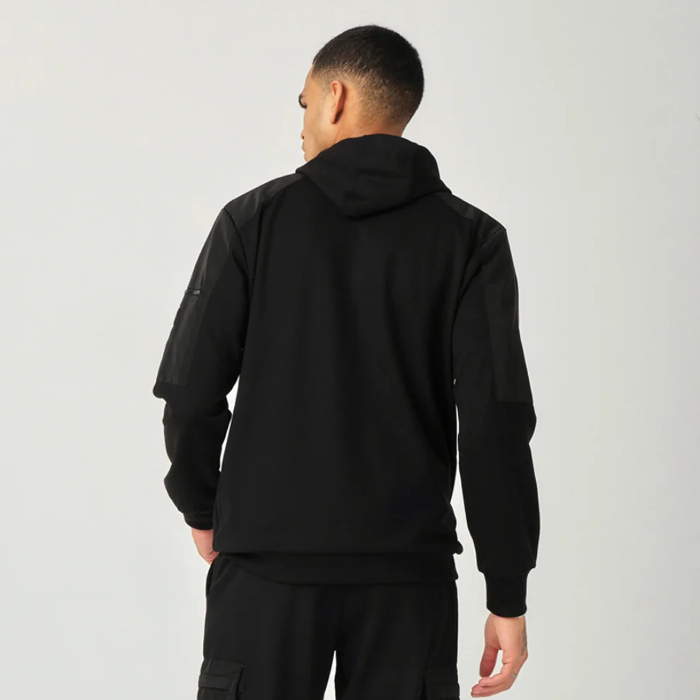 Tbasic - Robalı Fermuarlı Sweatshirt 