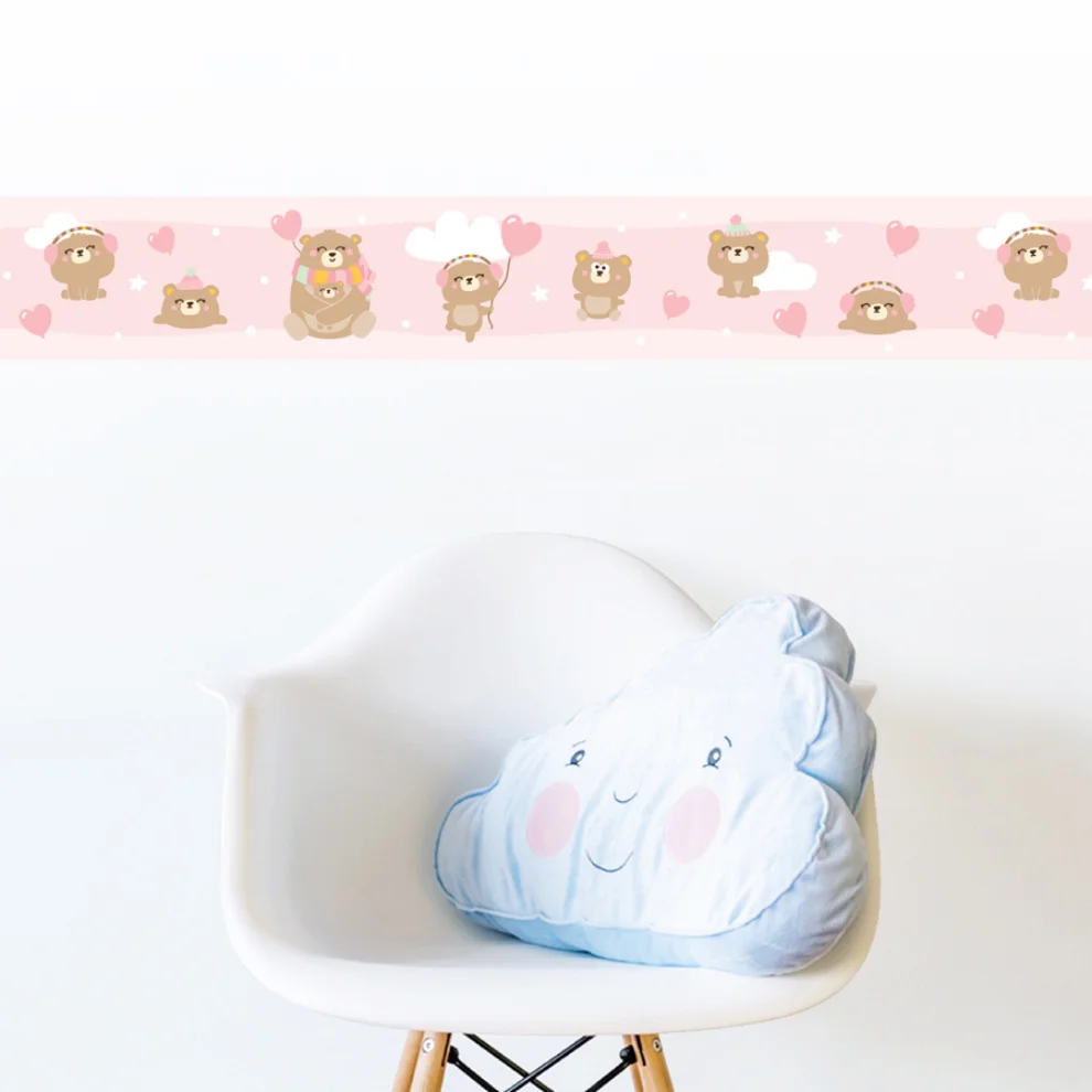 Jüppo - Teddy Bears And Clouds Wall Border Sticker