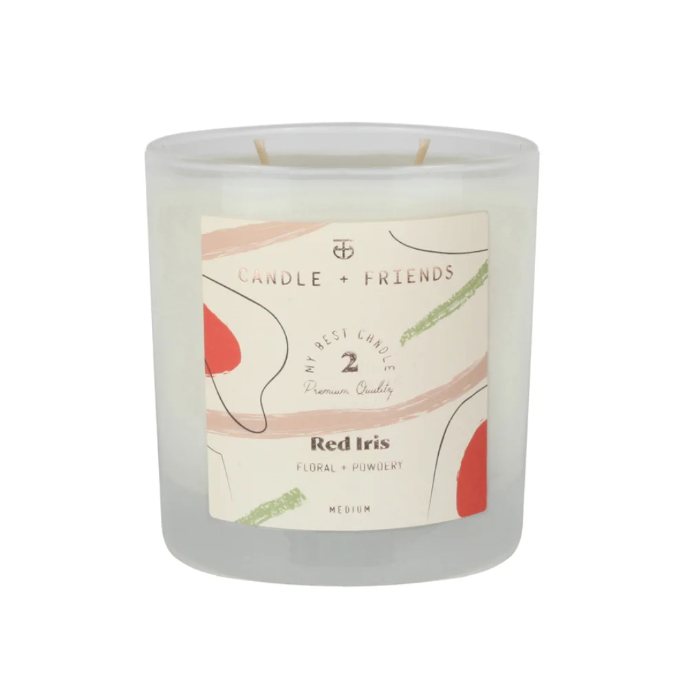 Candle and Friends - No.2 Red Iris Double Wick Glass Candle