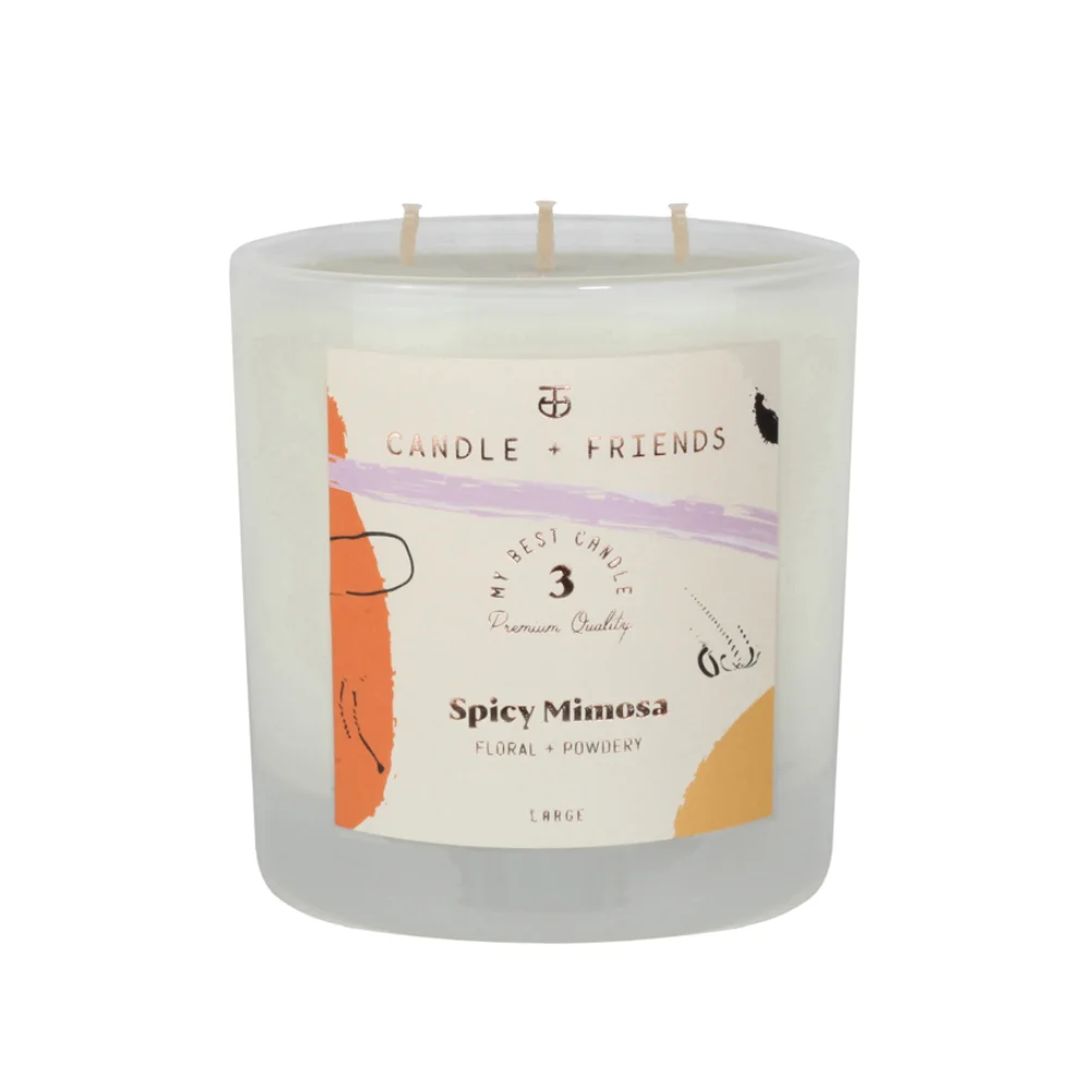 Candle and Friends - No.3 Spicy Mimosa Three Wick Glass Candle