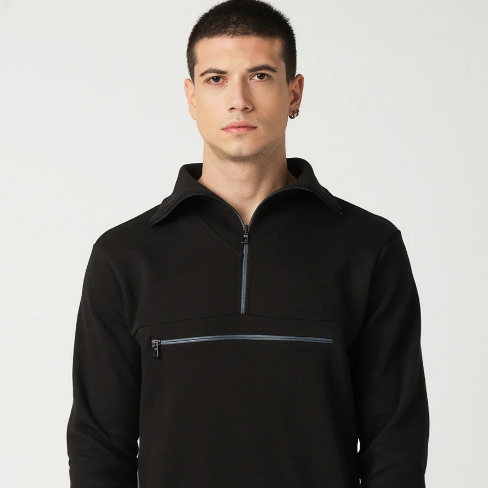 Tbasic - Half Zipper Sweatshirt 