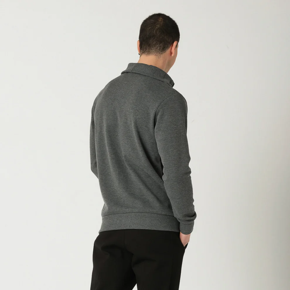 Tbasic - Yarım Fermuarlı Sweatshirt