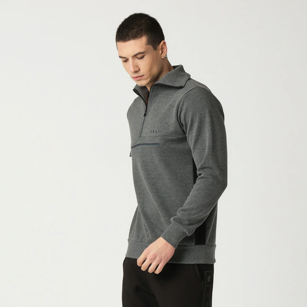 Tbasic - Half Zipper Sweatshirt 