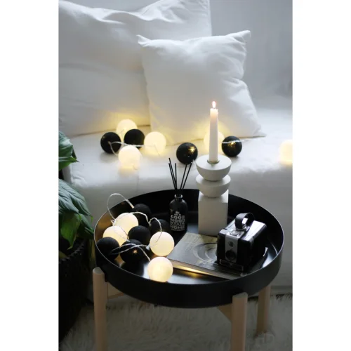 Boule De Petite - Black and White Illuminated Top Lighting