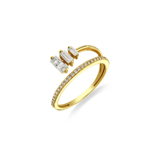 Larissa Jewellery - Edda Two Baguette Gold Ring