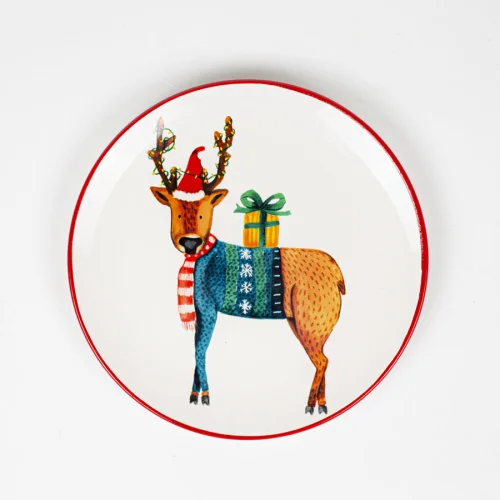 Happy Folks - Snow Deer Plate