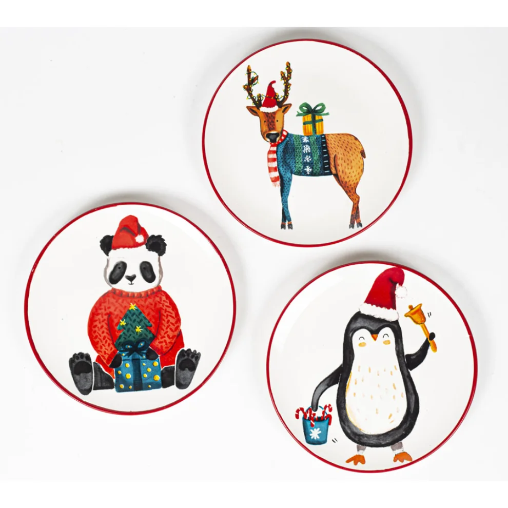 Happy Folks - Santa Panda Plate