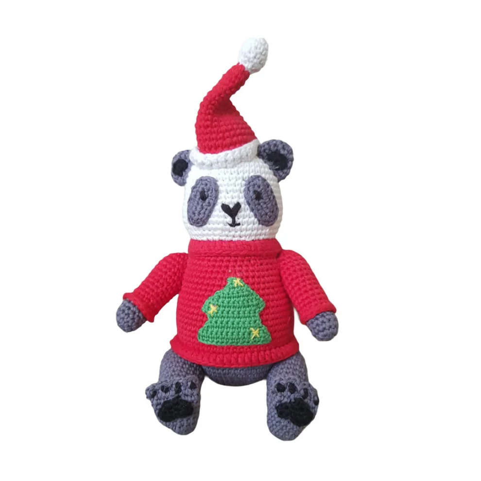 Happy Folks - Santa Panda Sleeping Toy