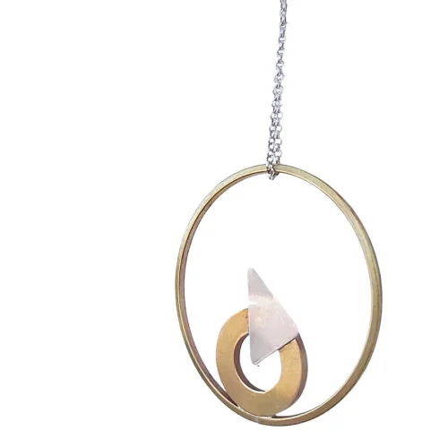 POJWoman by Pelin Özerson - Equilibrium Long Silver Chain Necklace