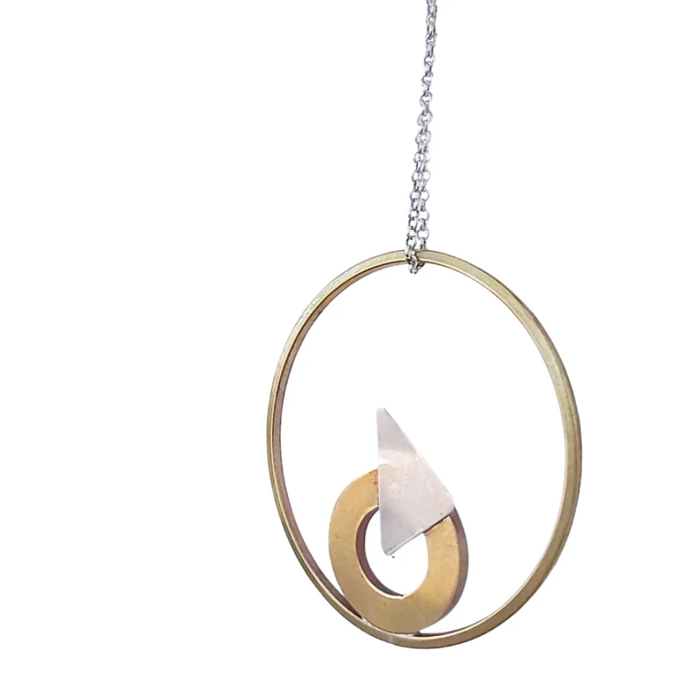 POJWoman by Pelin Özerson - Equilibrium Long Silver Chain Necklace