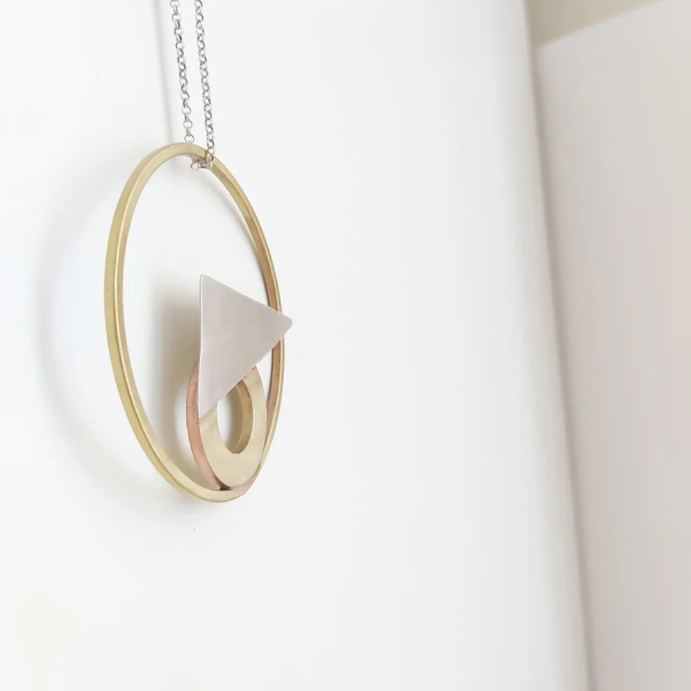 POJWoman by Pelin Özerson - Equilibrium Long Silver Chain Necklace