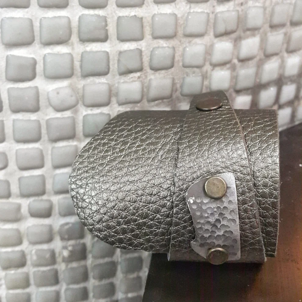 POJWoman by Pelin Özerson - Unisex Bracelet Leather and Silver 