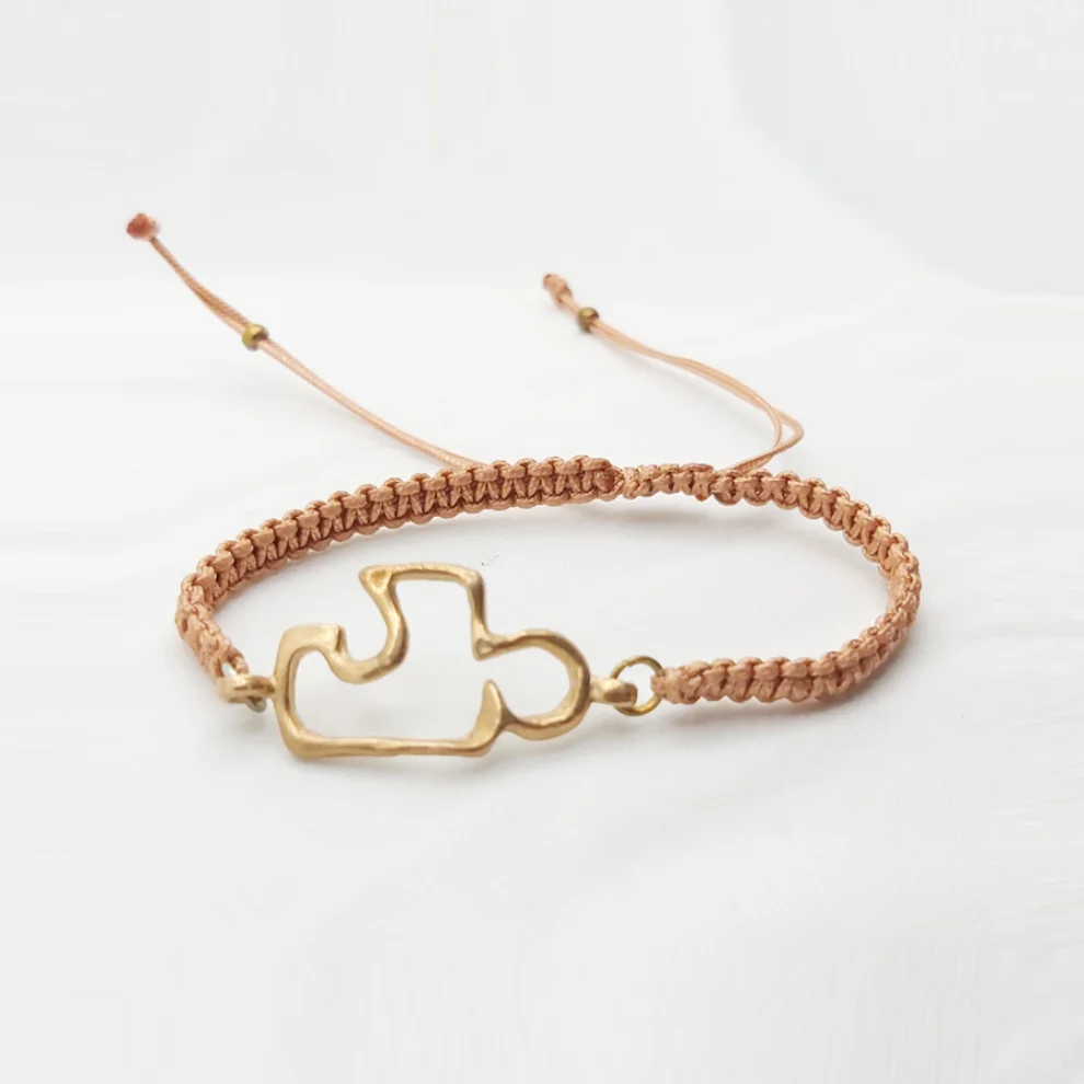 POJWoman by Pelin Özerson - Life Elixir Bronze Mantra Bracelet