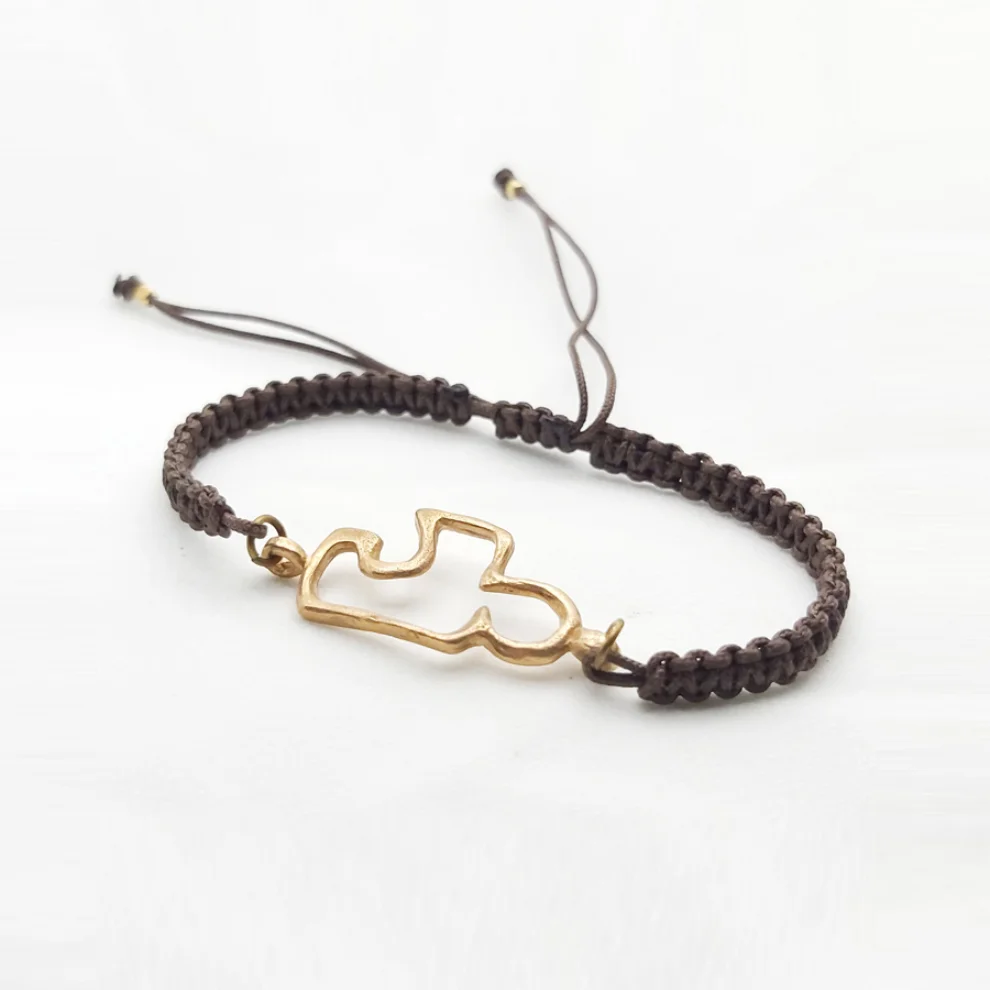 POJWoman by Pelin Özerson - Life Elixir Bronze Mantra Bracelet