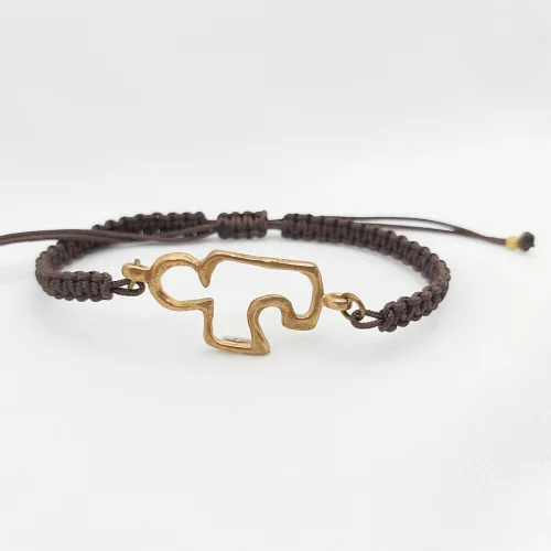POJWoman by Pelin Özerson - Life Elixir Bronze Mantra Bracelet