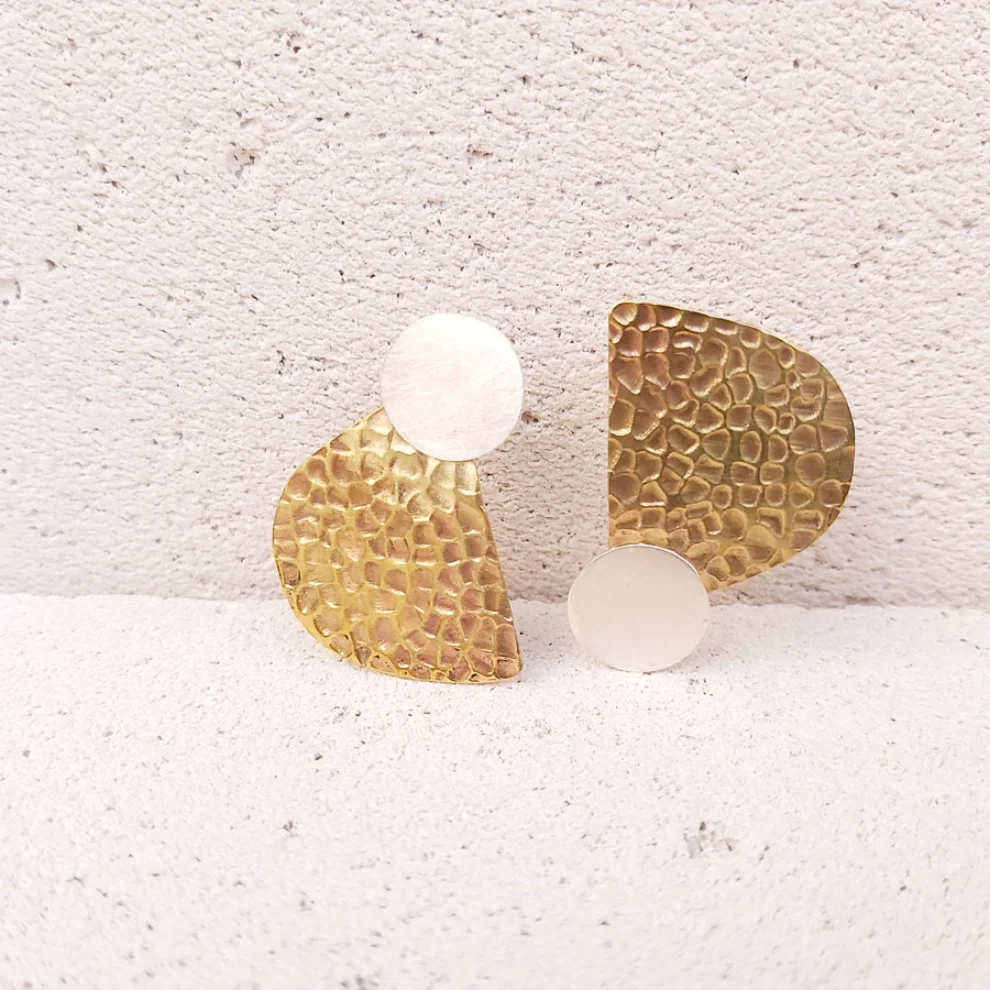 POJWoman by Pelin Özerson - My Home Half Moon Earrings