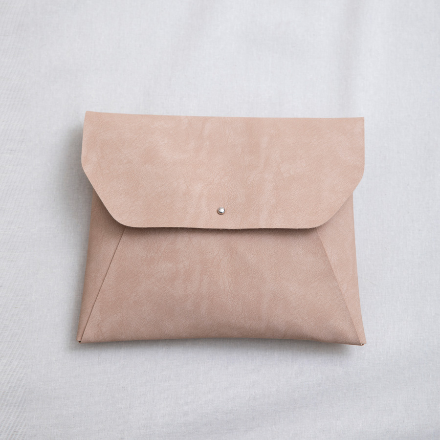 Vegan Leather Envelope Clutch