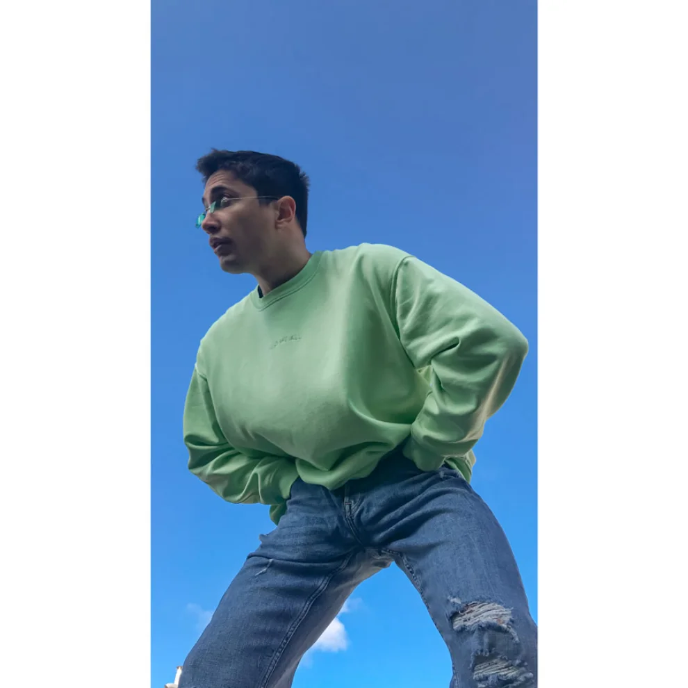 First Of All - Mint Yeşil Sweatshirt