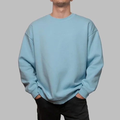 First Of All - Bebek Mavisi Sweatshirt