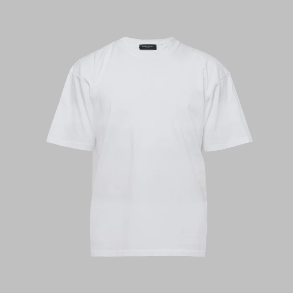 First Of All - Beyaz Basic T-shirt