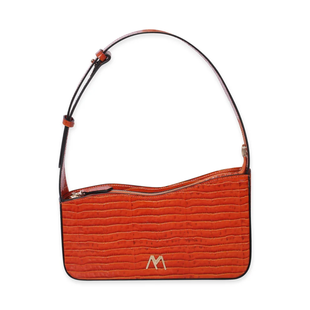 Mev's Atelier	 - Ephron Genuine Leather Baguette Bag Croco Print