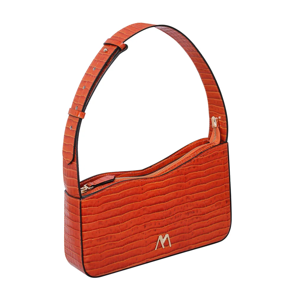 Mev's Atelier	 - Ephron Genuine Leather Baguette Bag Croco Print