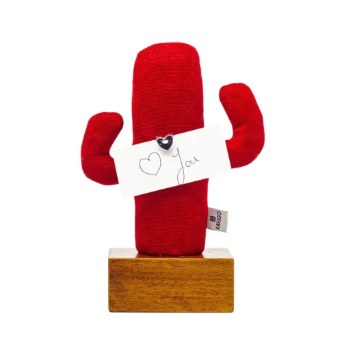 KAYIGO - Kayigo Cactus Lavender Filled Note Holder / Red - Wooden